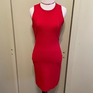 Minnie Rose red knit fitted dress-Valentine’s date dress❣️